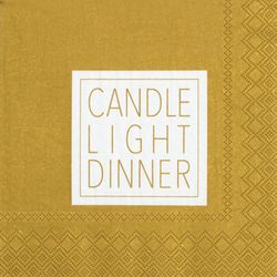 Räder Napkins (33x33cm) - Candlelight Dinner - gold (0)