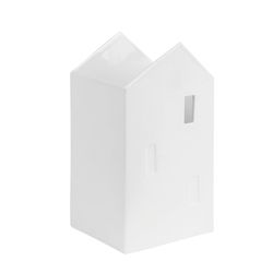 Räder Vase Maison (9.5x8x17.5cm) - blanc (0)