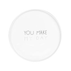 Räder Plate - You make my day (Ø11cm) - white (0)