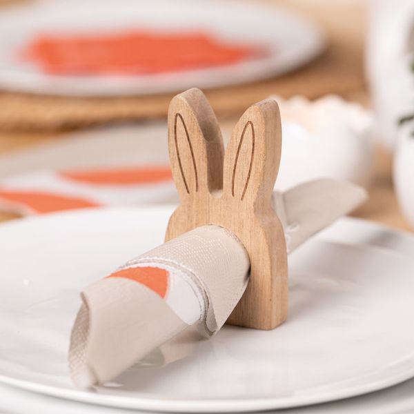 Räder Wooden bunny set of 2 (9x5x1,5cm) - brown (0)