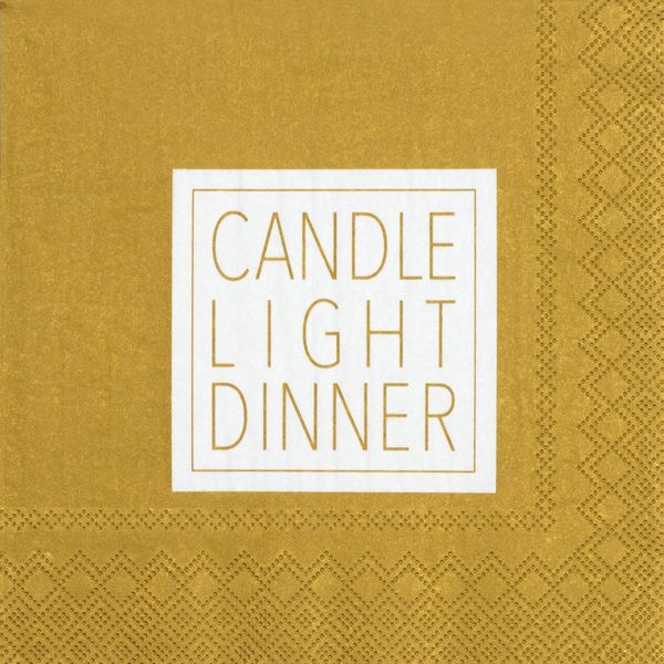 Räder Serviette (33x33cm) - Candlelight Dinner - gold (0)