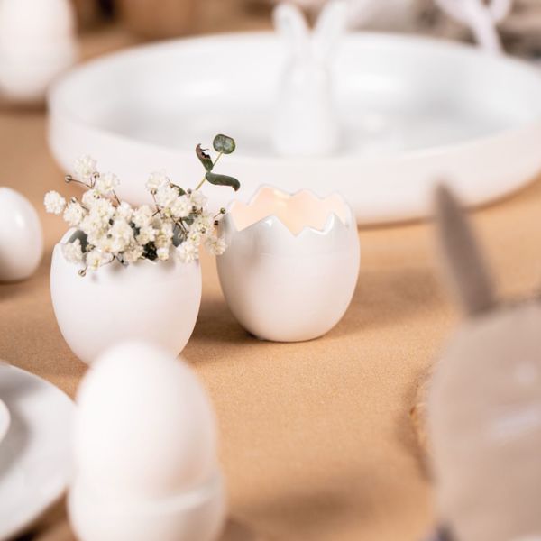 Räder Set de 2 petites vases à œufs (H5,5cm) - blanc (0)