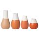 Räder Mini pastel vases - Set of 4 - white/orange (0)
