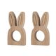 Räder Set de 2 lapins en bois (9x5x1,5cm) - brun (0)