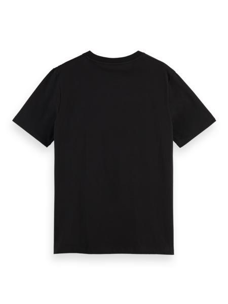 Scotch & Soda Klassisches T-Shirt aus Bio-Baumwolljersey - schwarz (0008)