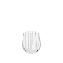 Broste Copenhagen Glas mit Streifenmuster - weiß (00)
