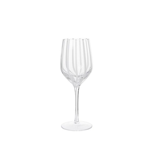 Broste Copenhagen Stripe White Wine Glass - white (00)