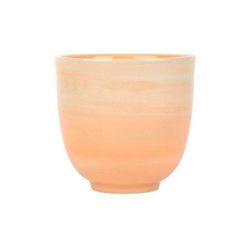 SEMA Design Stoneware tumbler - Sweet leaves - orange (1)