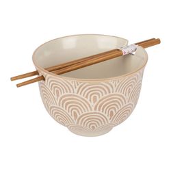 SEMA Design Bowl with chopsticks - brown (Beige)