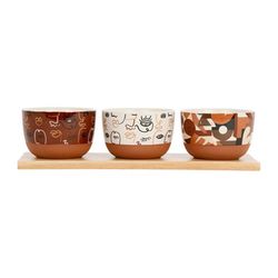 SEMA Design Set of 3 bowls - brown (00)