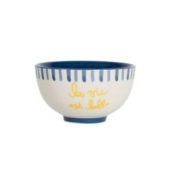 SEMA Design Stoneware bowl 30cl - white/blue (1)