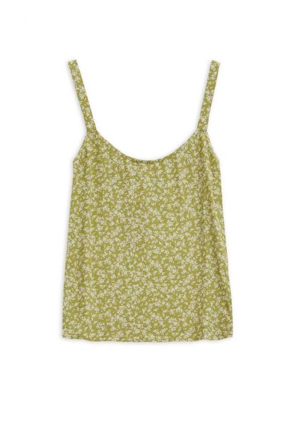 Yerse Top with floral pattern - green (121)