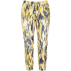 Samoon 7/8 jeans with print Betty Jeans - yellow/blue (04232)
