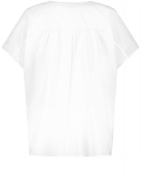 Samoon Blusenshirt aus leichter Baumwolle - weiß (09600)