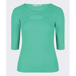 Esqualo Sweater with cutout - green (370)