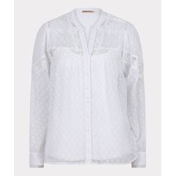 Esqualo Bluse mit ausgefallener Spitze - weiß (120)