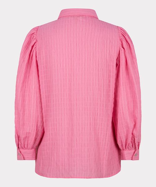 Esqualo Bluse Basic aus Seersucker - pink (520)