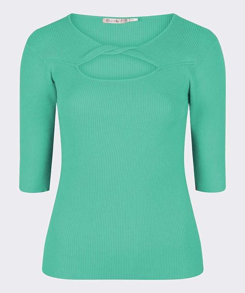 Esqualo Sweater with cutout - green (370)