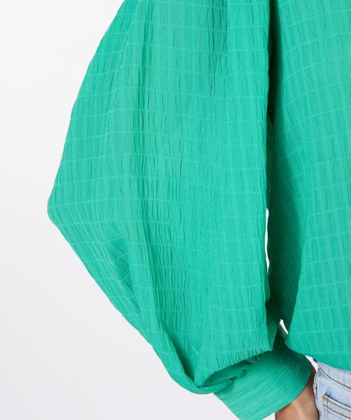 Esqualo Bluse Basic aus Seersucker - grün (370)