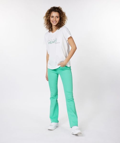 Esqualo T-shirt - Print Heart - blanc/vert (983)