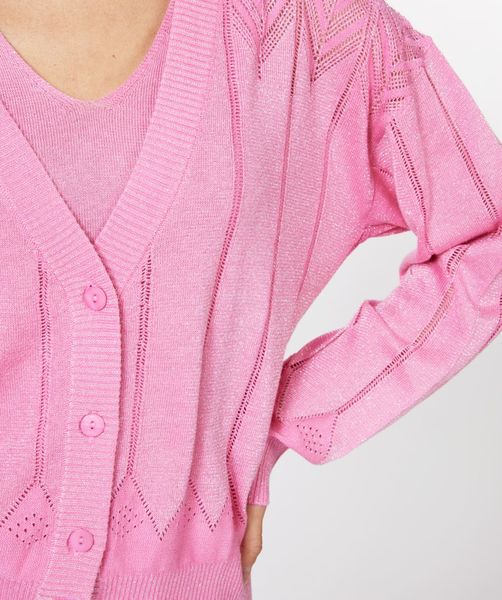 Esqualo Cardigan lurex fancy - pink (520)