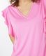 Esqualo T-shirt ruffle top - pink (517)