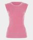 Esqualo Ribbed top with gold button placket - pink (520)