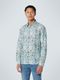 No Excess Shirt Allover Printed With Linen - blue (128)