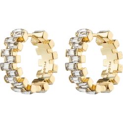 Pilgrim Recycled crystal hoop earrings - Create - gold (GOLD)