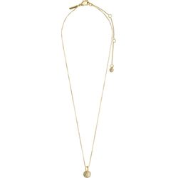 Pilgrim Recycled crystal pendant necklace - Edtli - gold (GOLD)
