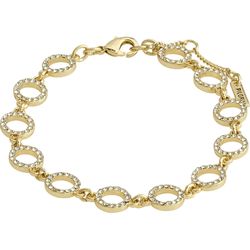 Pilgrim Recycled crystal halo bracelet - Rogue - gold (GOLD)