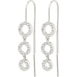 Pilgrim Recycled crystal chain earrings - Rogue - silver (SILVER)
