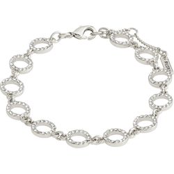 Pilgrim Recycled crystal halo bracelet - Rogue - silver (SILVER)