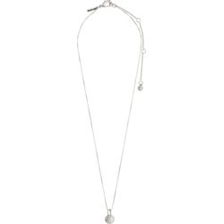 Pilgrim Recycled crystal pendant necklace - Edtli - silver (SILVER)