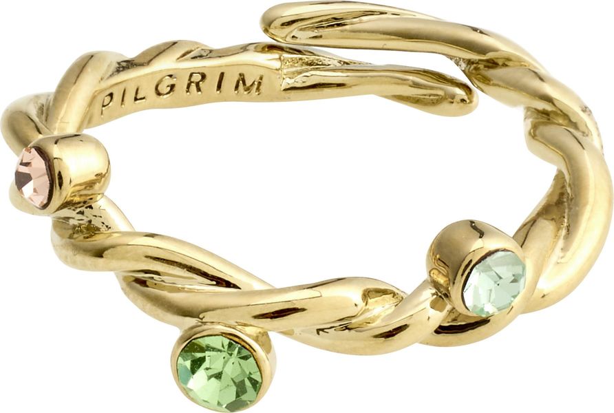 Pilgrim Recycled crystal ring - Pause - gold (GOLD)
