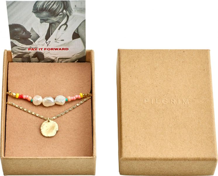 Pilgrim Bracelet perles & bracelet monnaie - gold (GOLD)