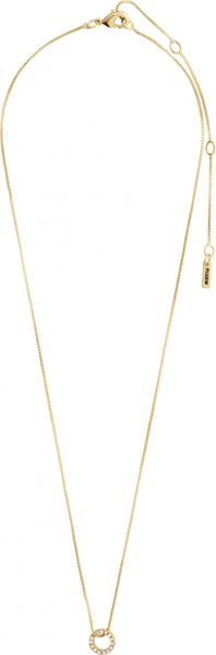Pilgrim Recycled crystal halo necklace - Rogue - gold (GOLD)