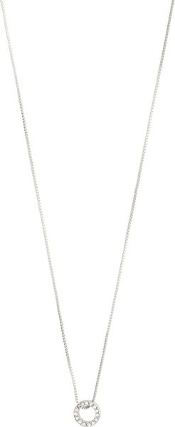 Pilgrim Recycled crystal halo necklace - Rogue - silver (SILVER)