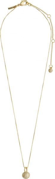 Pilgrim Recycled crystal pendant necklace - Edtli - gold (GOLD)