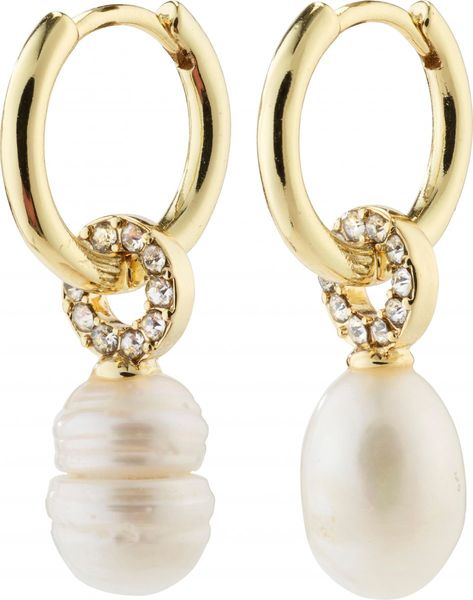 Pilgrim Boucles d'oreilles en perles d'eau douce - Baker - gold (GOLD)