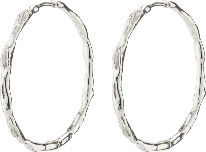Pilgrim Recycled maxi hoops - Eddy - silver (SILVER)