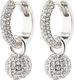 Pilgrim Crystal hoop earrings - Edtli - silver (SILVER)