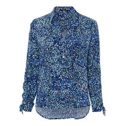 Zero Viscose blouse with button placket - blue (8813)