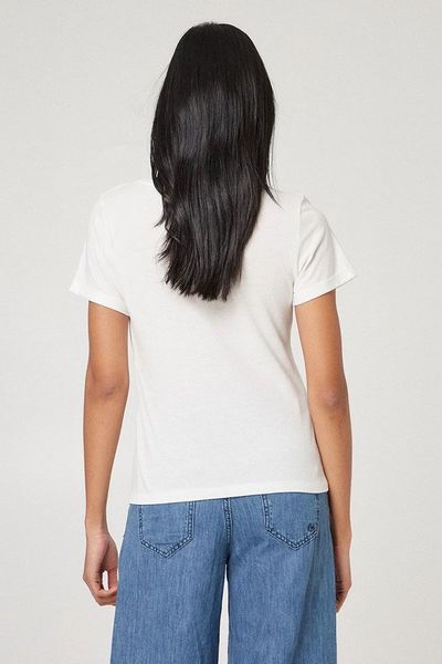 BSB T-shirt with lurex logo - white (WHITE )