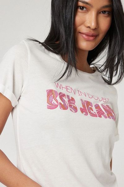 BSB T-shirt with lurex logo - weiß (WHITE )