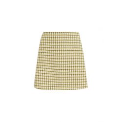 comma Skirt with check pattern  - yellow (11N1)