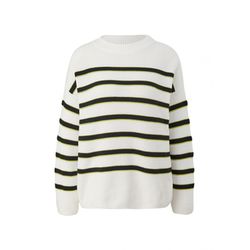 comma Pull en tricot à rayures - blanc (01X0)
