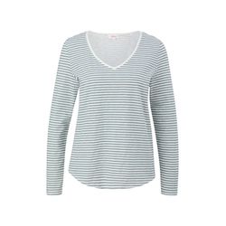 s.Oliver Red Label Longsleeve with stripes - green (63G6)