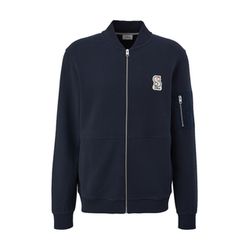 s.Oliver Red Label Piqué sweat jacket - blue (5955)