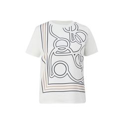 s.Oliver Black Label T-shirt in a mix of materials - beige (02D1)